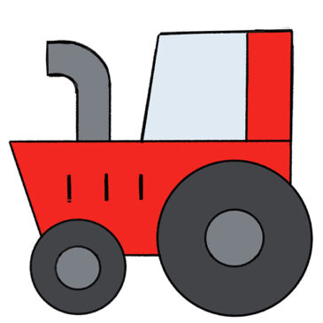 How to Draw a Tractor for Kindergarten