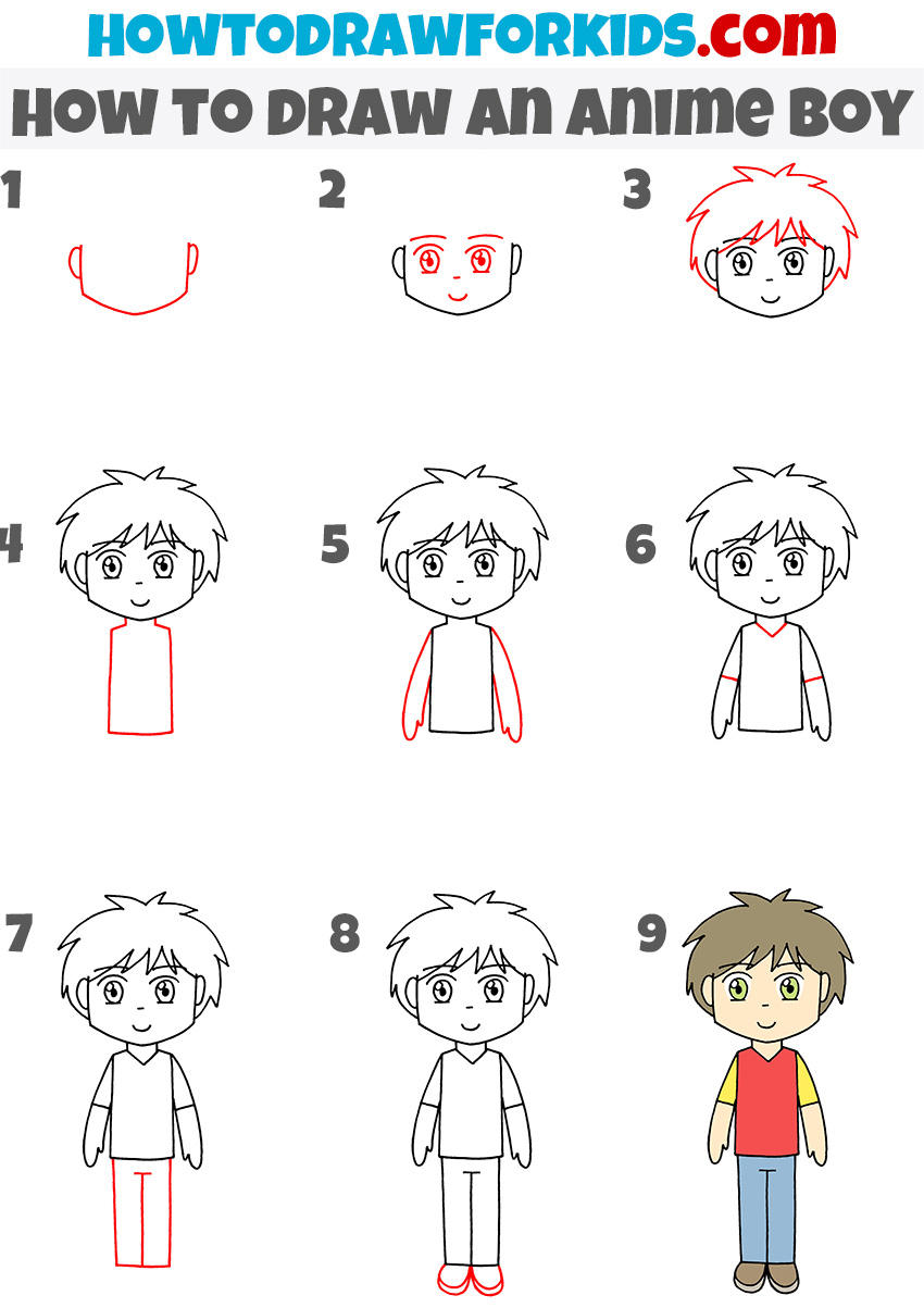 Draw Anime Boy Step By Step