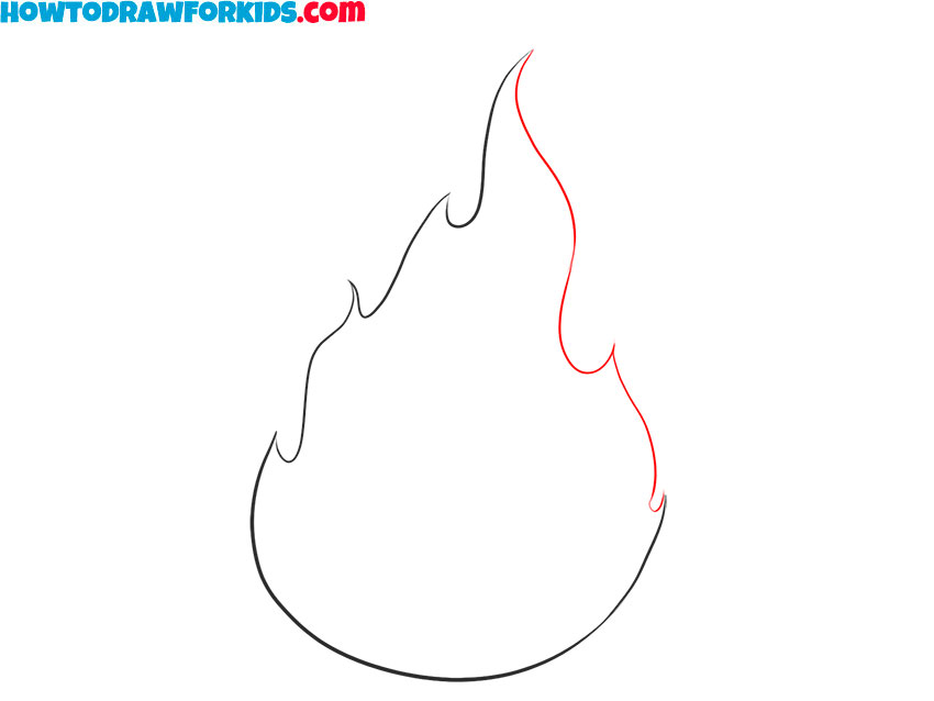 How to draw easy flames for kids