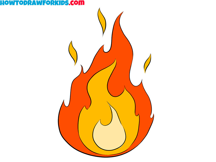 How to draw easy flames