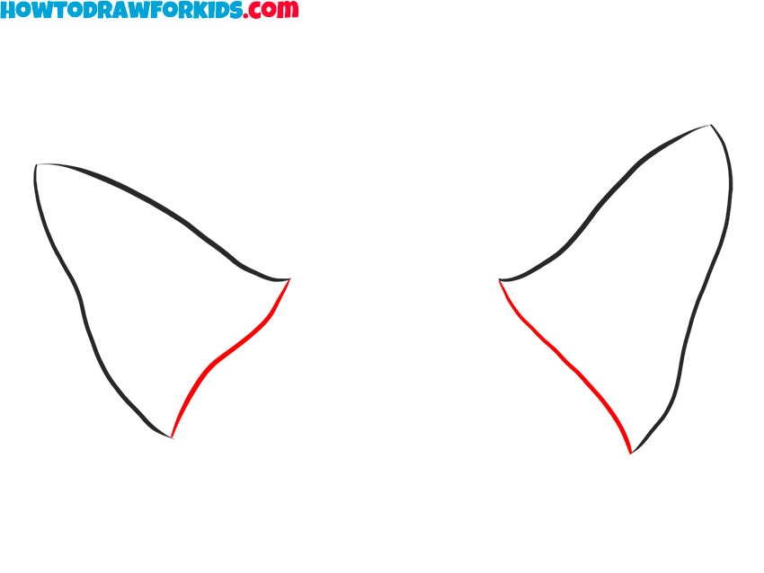 How to draw dog ears for kids