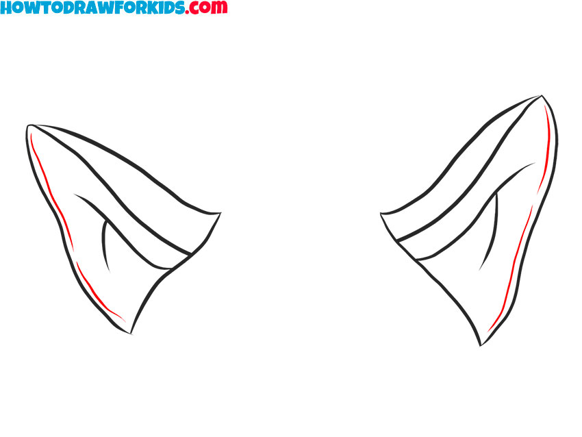How to draw pointed dog ears