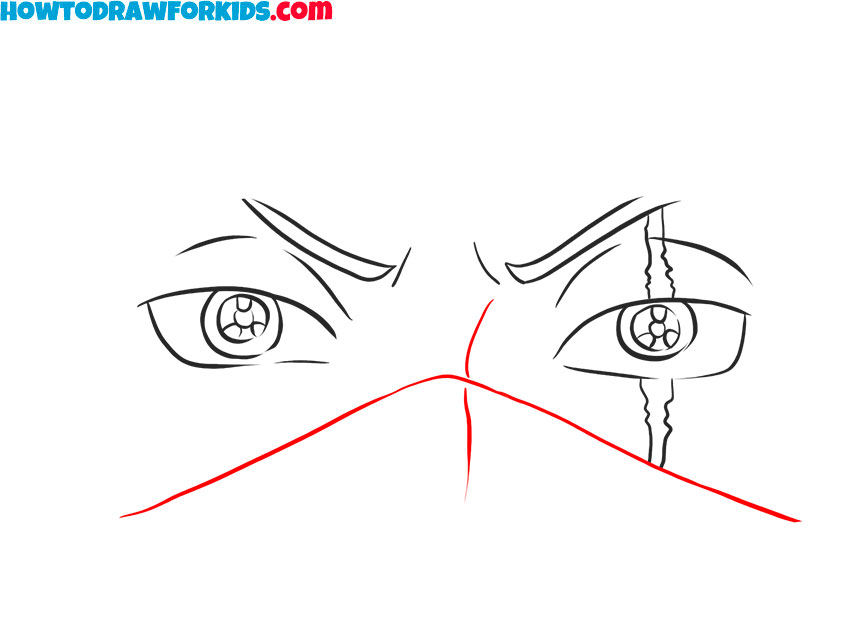 How to draw realistic Kakashi Eyes