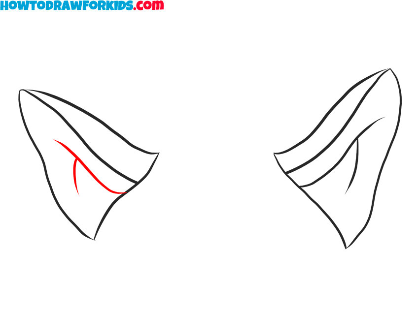 How to draw shaggy dog ears