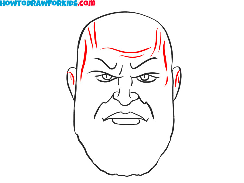 How to draw stern Thanos Face