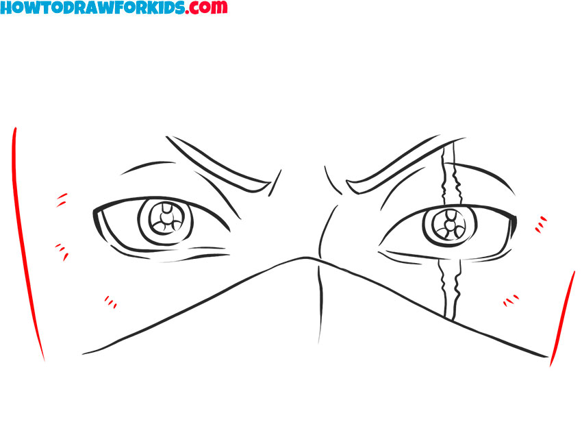 How to draw unusual Kakashi Eyes