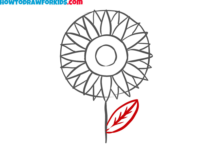 Sunflower drawing guide