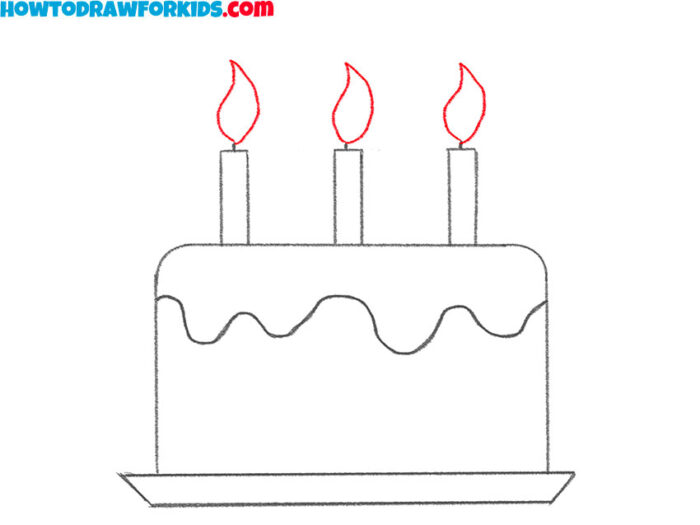 How to Draw a Birthday Cake - Easy Drawing Tutorial For Kids