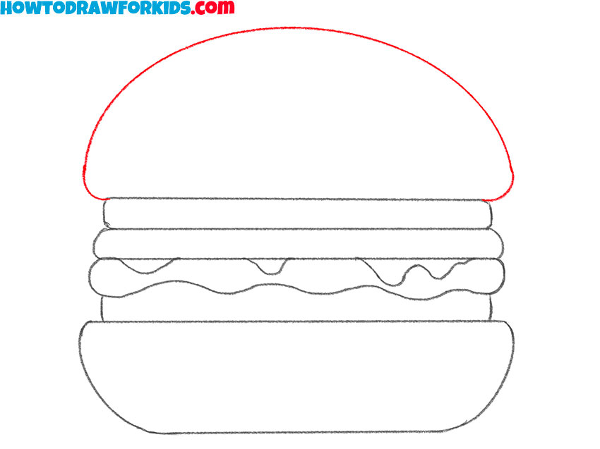 a burger drawing guide