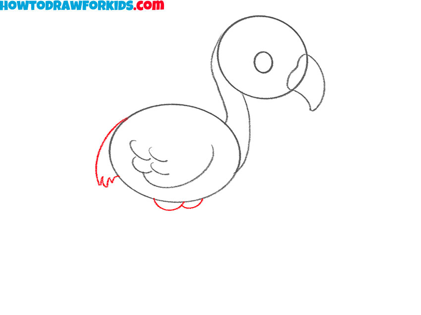 a flamingo drawing guide