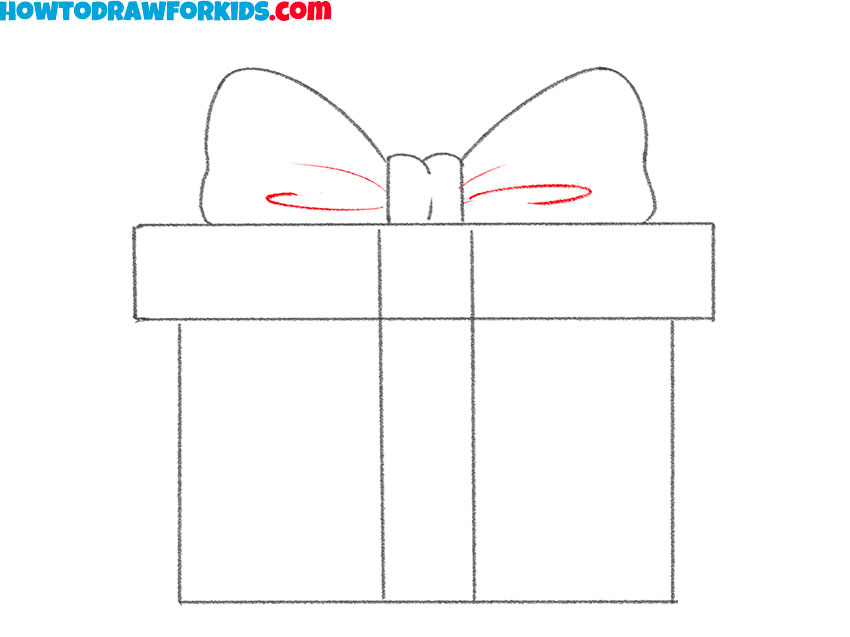 a gift box drawing guide