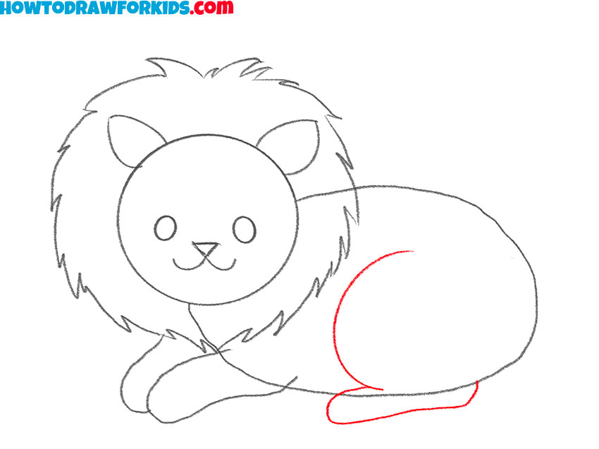 a lion drawing guide