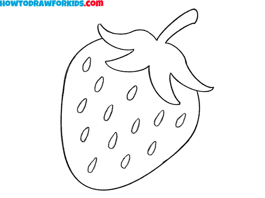 a strawberry drawing guide