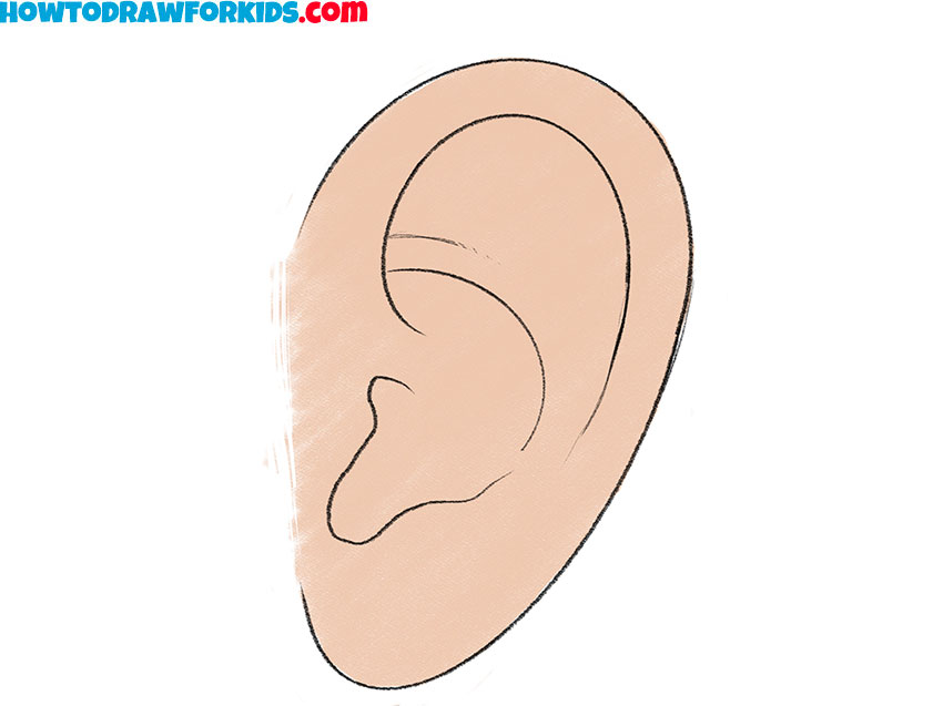 an ear drawing guide