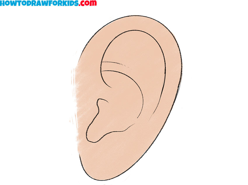 How to Draw an Ear - Easy Drawing Tutorial For Kids