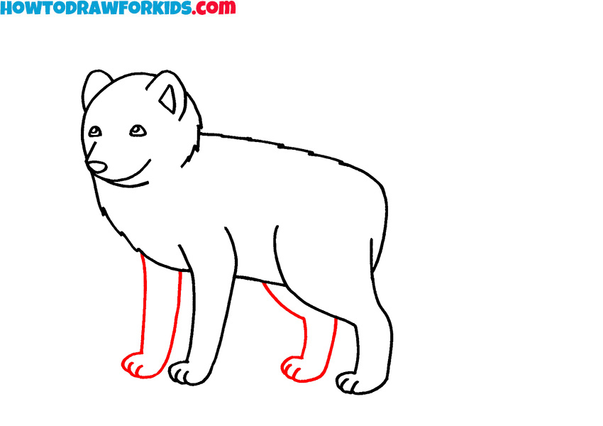 arctic fox easy drawing tutorial