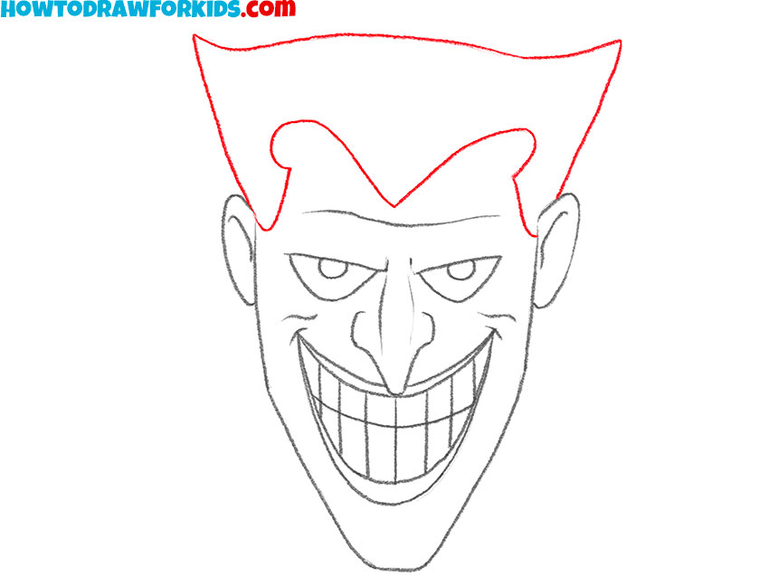 draw the Joker's hairstyle