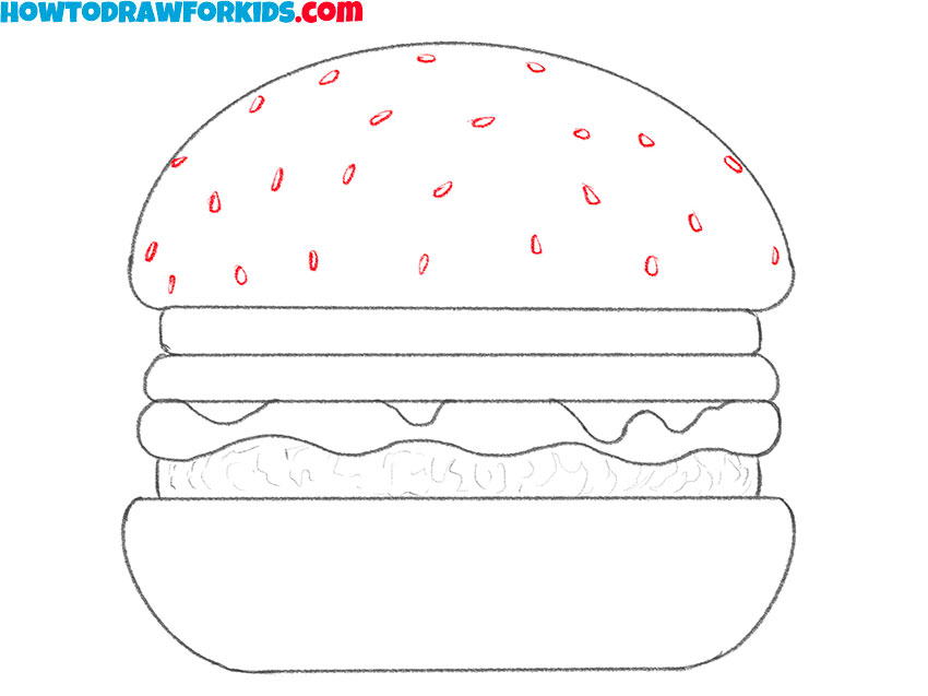 easy way ro draw a burger