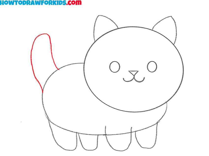 easy way ro draw a cat