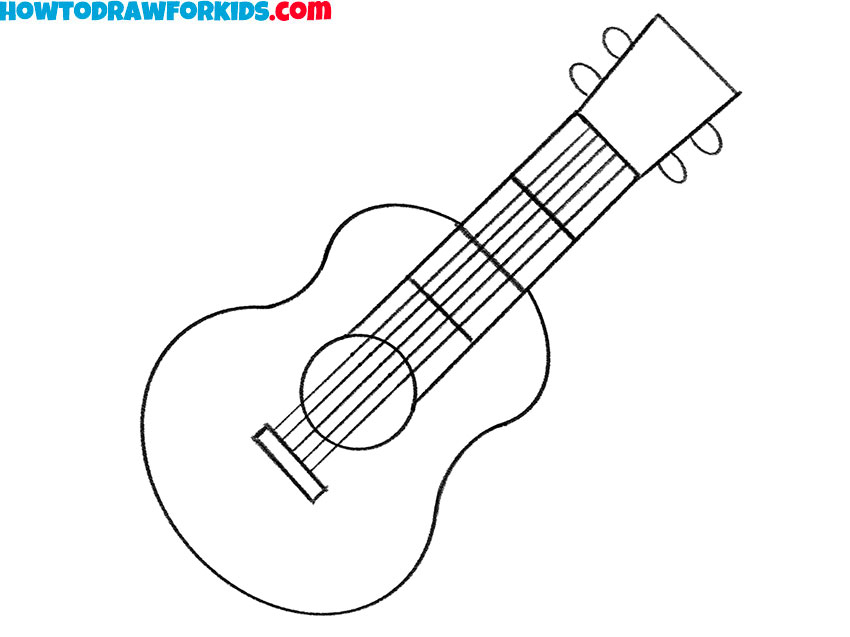 easy way ro draw a guitar