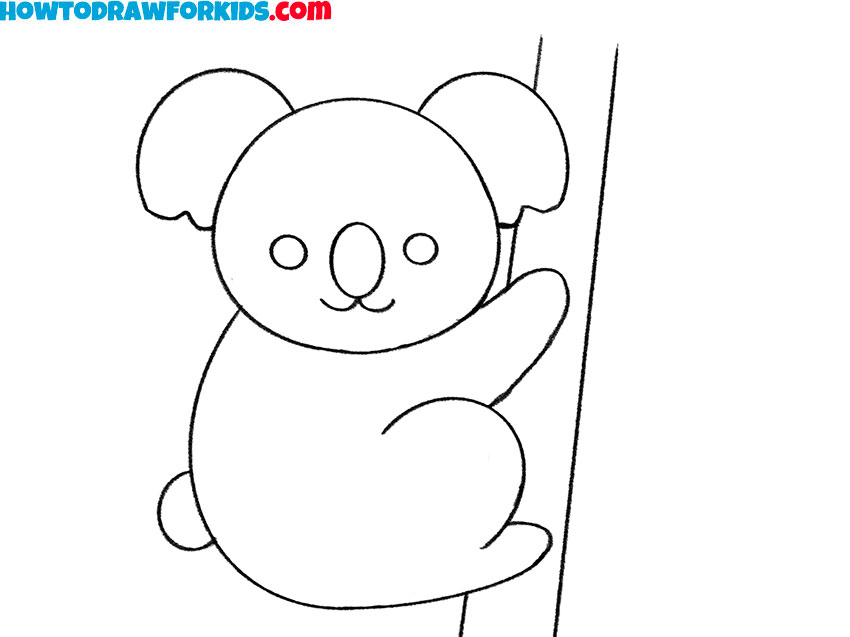 easy way ro draw a koala