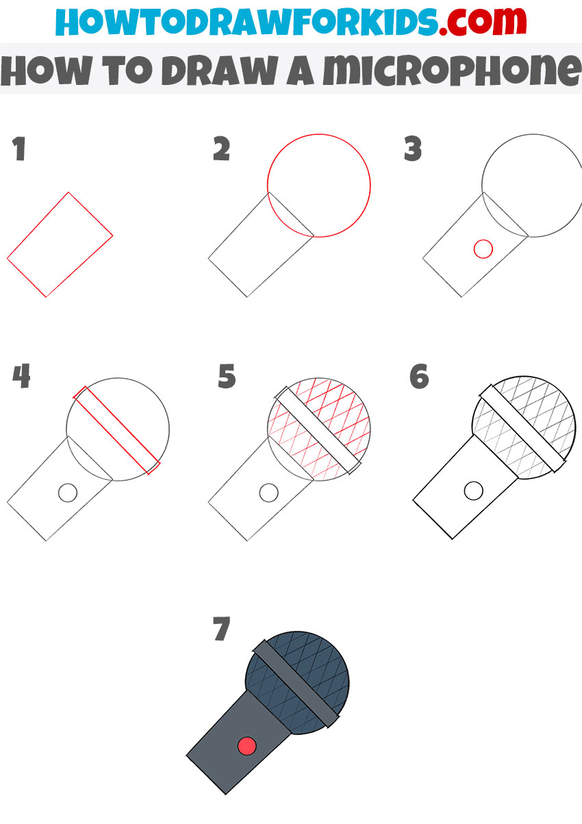 How To Draw A Microphone