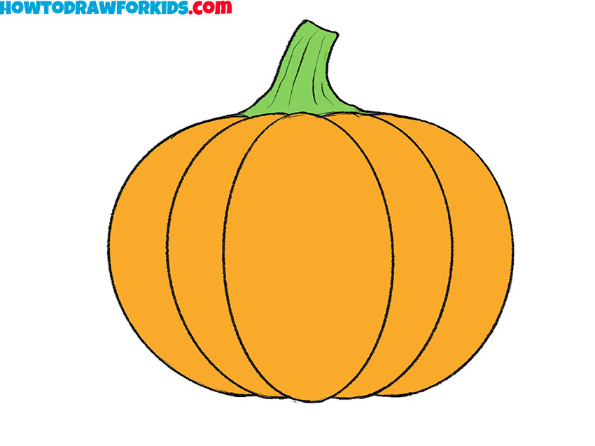 easy way ro draw a pumpkin