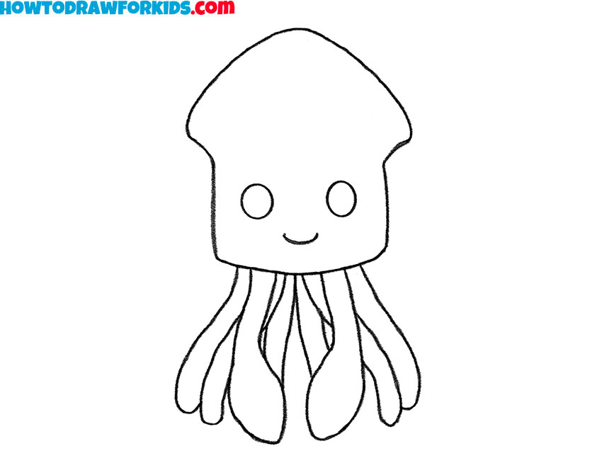 easy way ro draw a squid