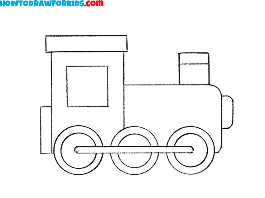 easy way ro draw a train