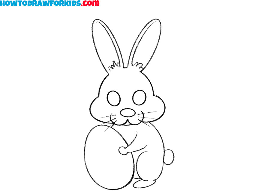 easy way ro draw an easter bunny