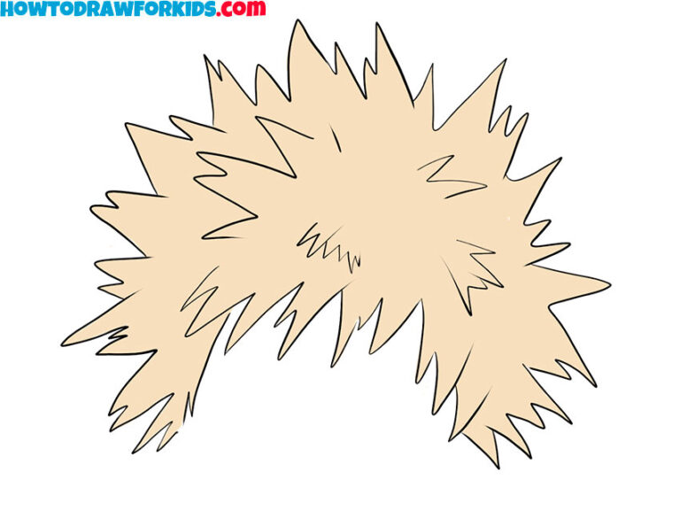 How to Draw Bakugou's Hair Easy Drawing Tutorial For Kids