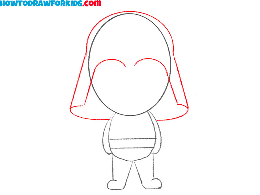 how to draw Darth Vader easy step by step