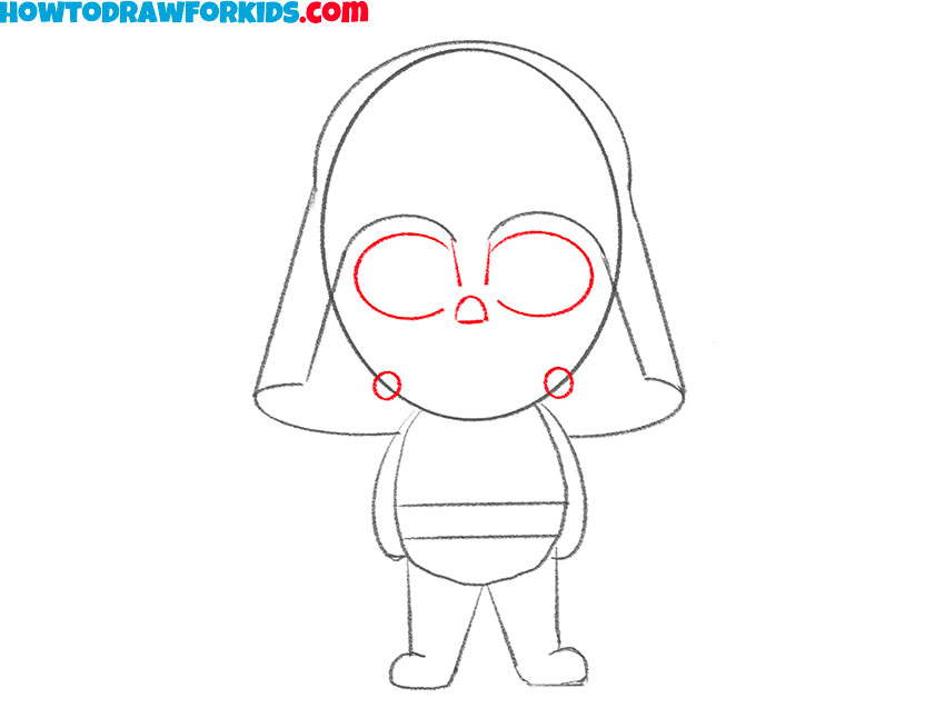 how to draw Darth Vader for kids easy