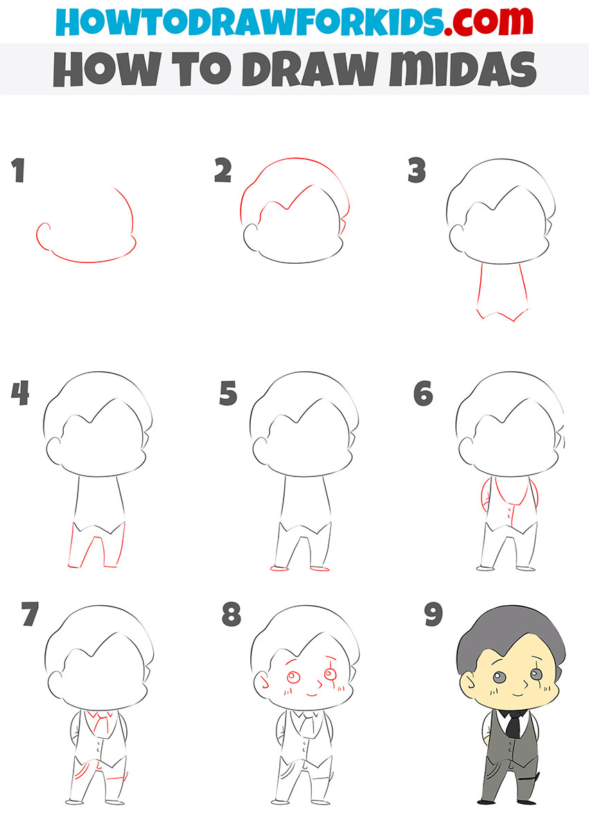 ow to draw Midas step by step