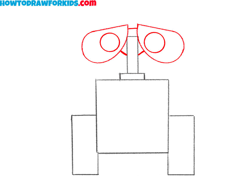 how to draw WALL-E easy step by step