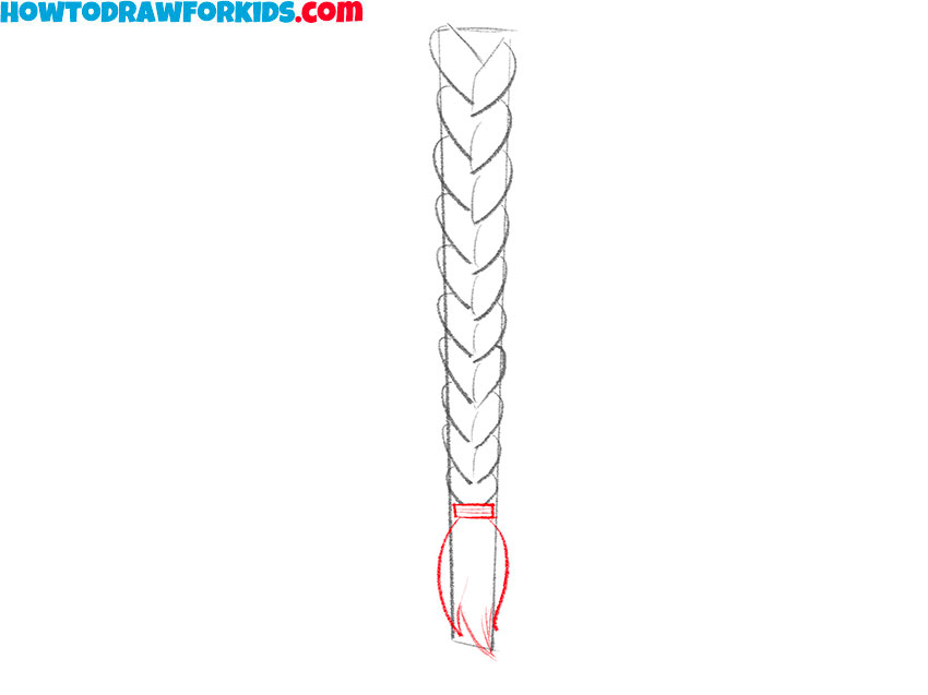 how to draw a braid for kids easy