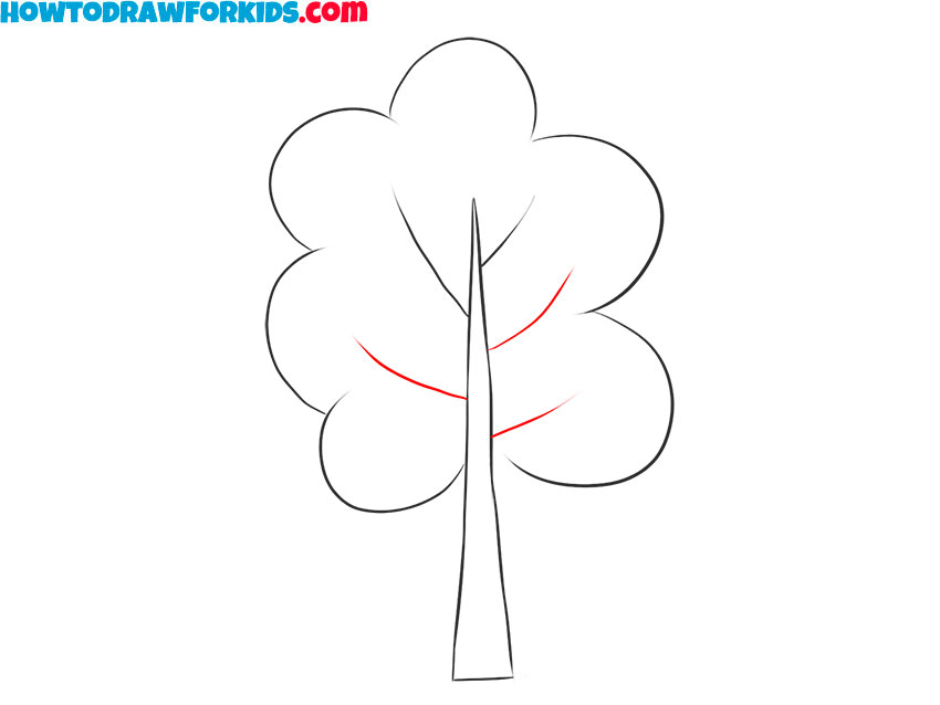 how to draw a branchy fall tree