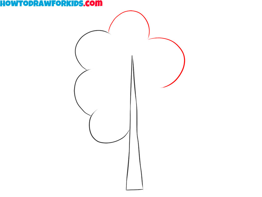 how to draw a cartoon fall tree