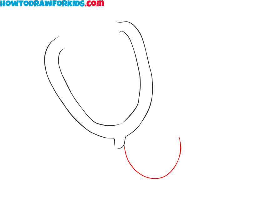 how to draw a cartoon stethoscope