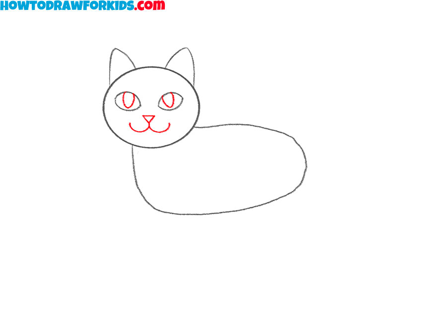 how to draw a cat easy step by step