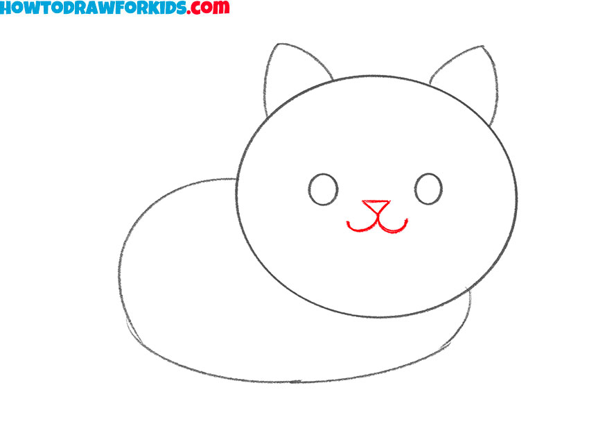 how to draw a cat for kids easy