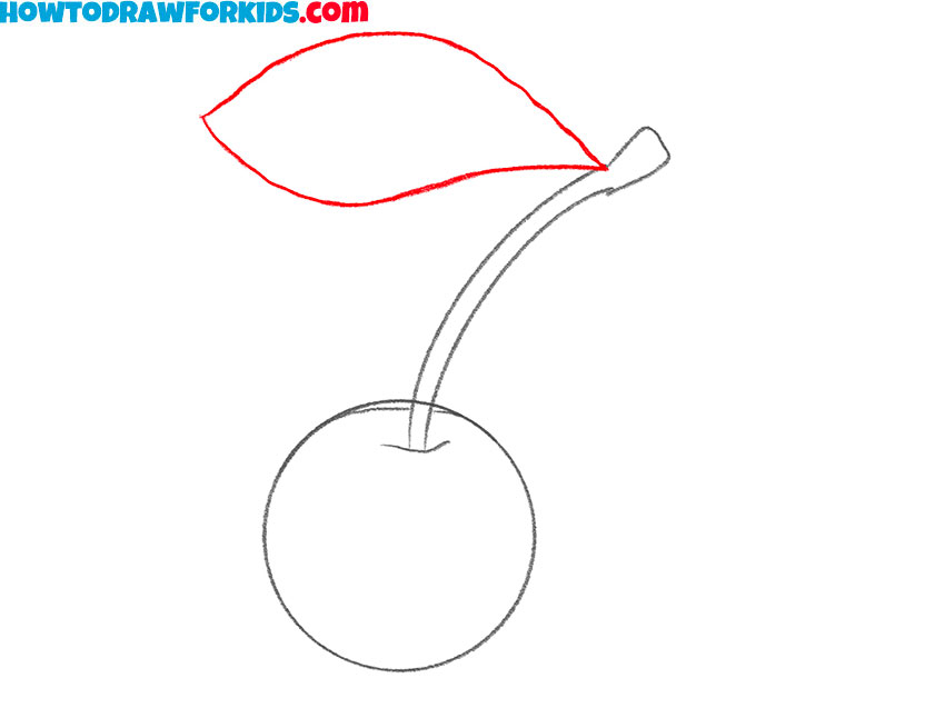 how to draw a cherry easy step by step