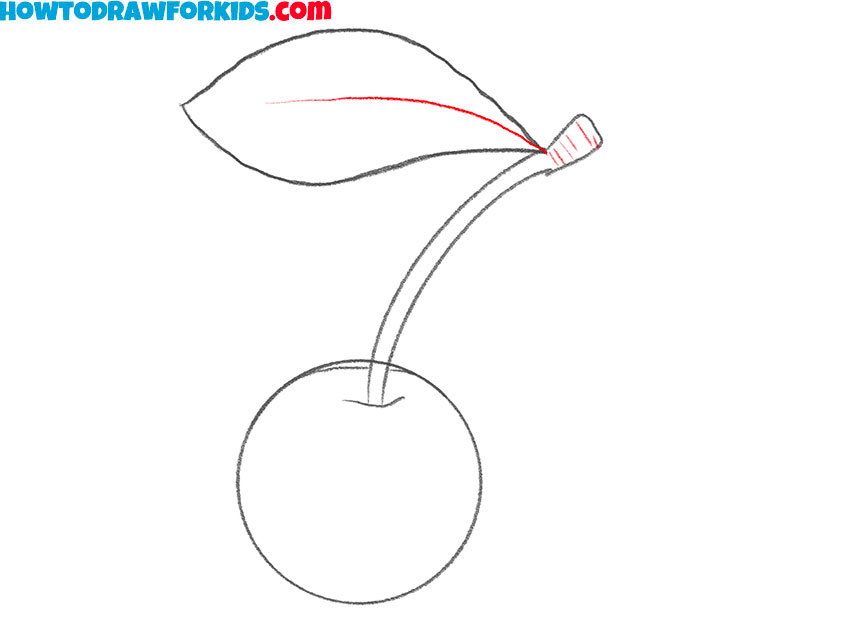 how to draw a cherry for kids easy