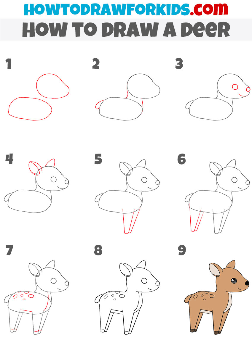 How to draw a Leaping Deer Real Easy - YouTube