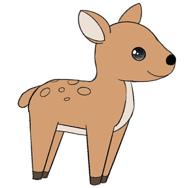 How to Draw a Deer - Easy Drawing Tutorial For Kids