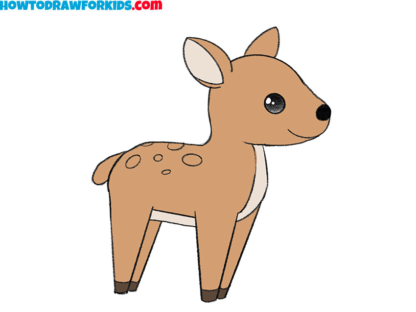 how to draw a deer step by step easy