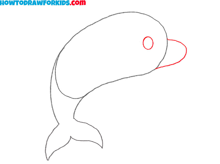 how to draw a dolphin easy step by step