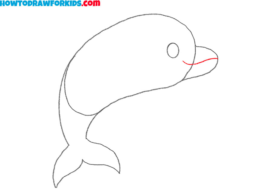 how to draw a dolphin for kids easy