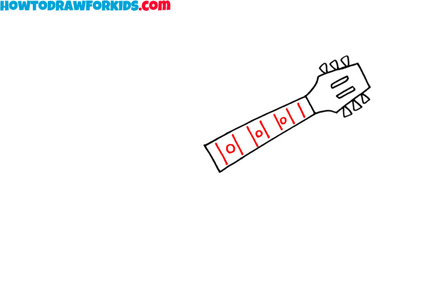 how to draw a guitar step by step