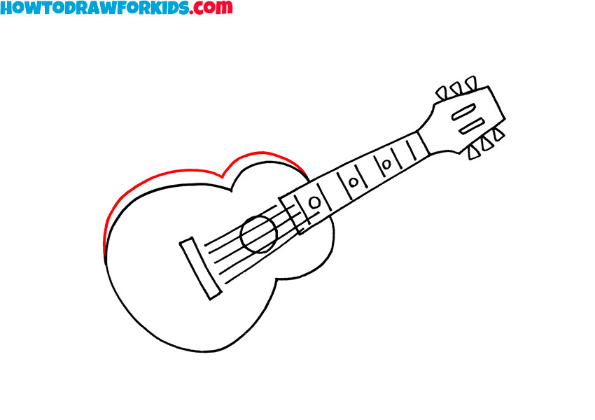 how to draw a guitar step by step easy
